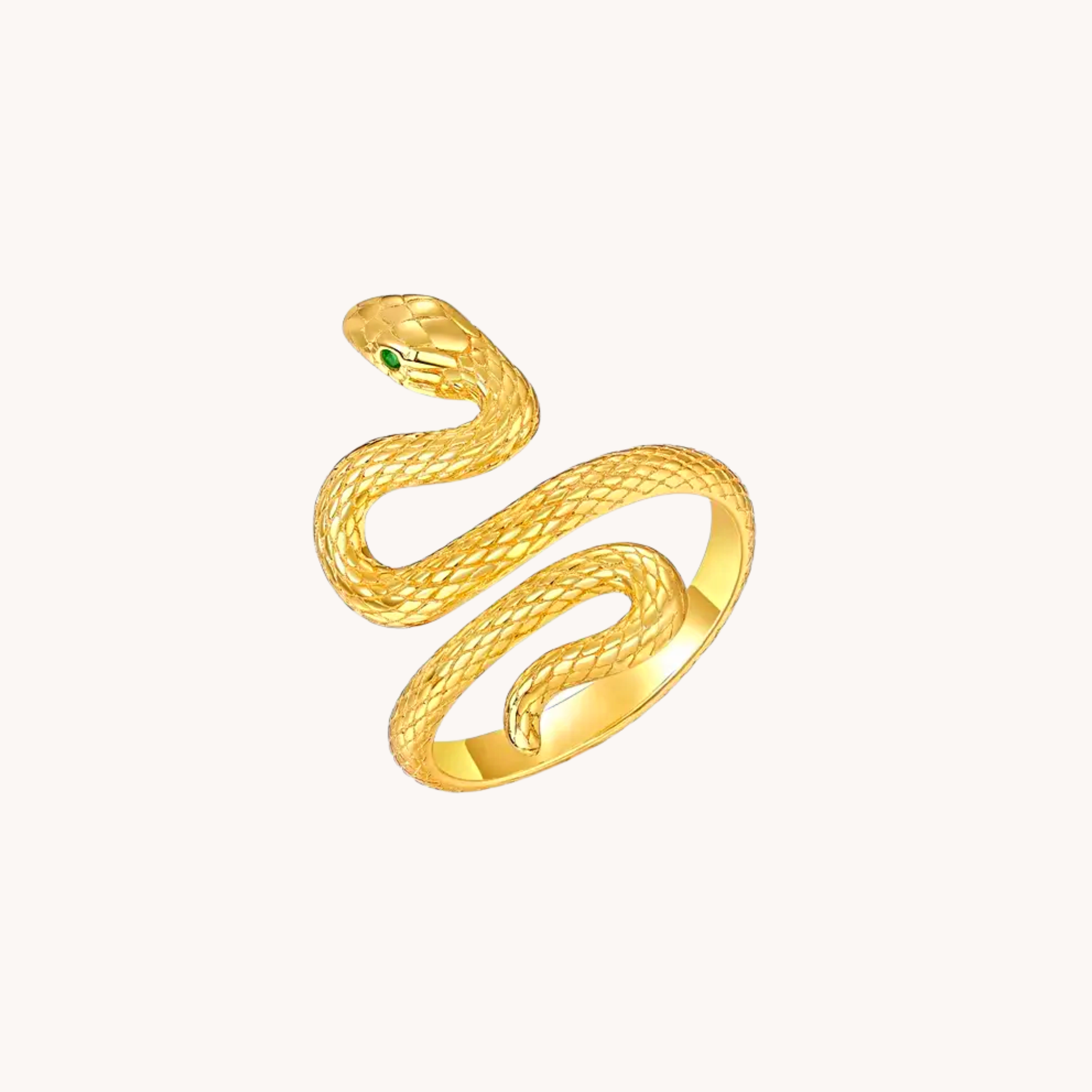 Snake Ring L Gold