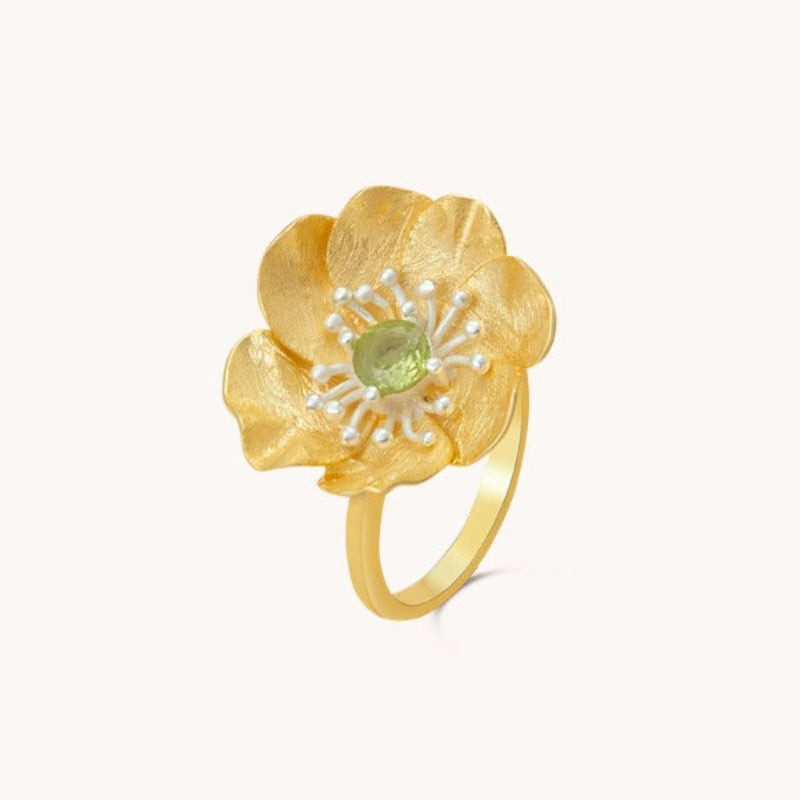 Anemone Gold Adjustable Ring