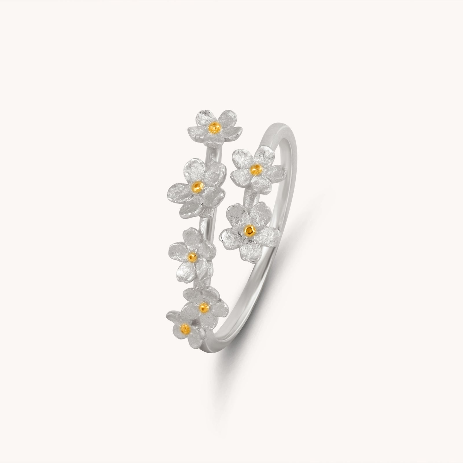 Cherry Blossom Cascade Gold Pendant With Chain - Gratinsta