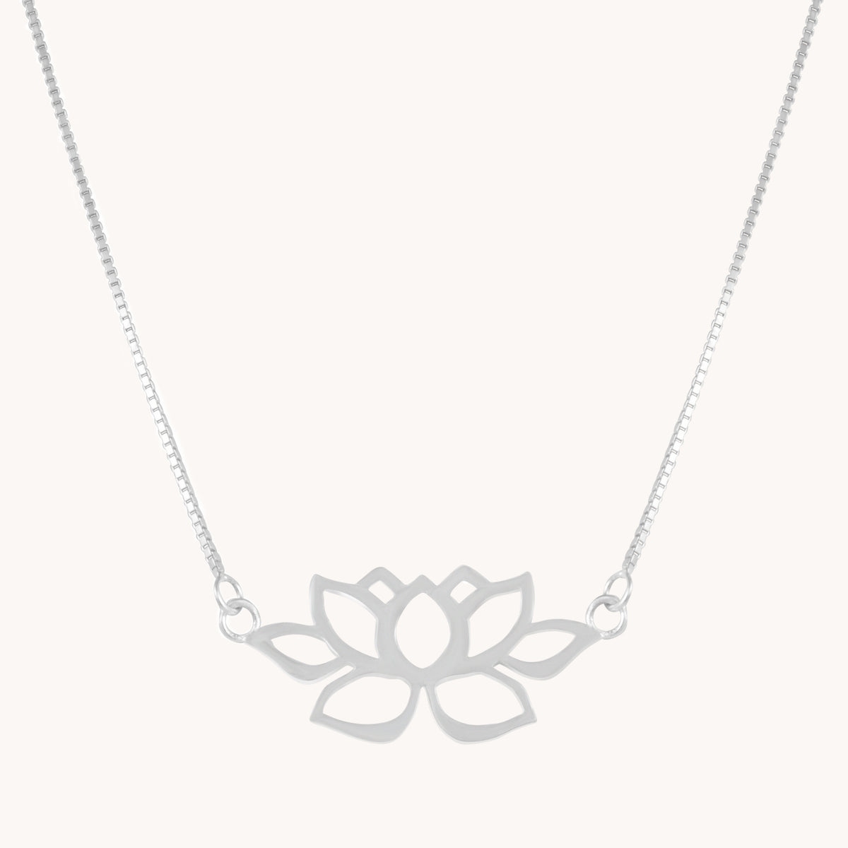 Water Lily Silver Necklace
