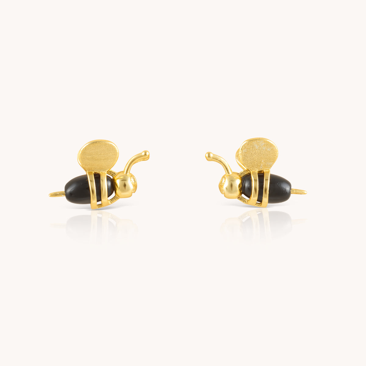 Honeybee Gold Stud Earrings