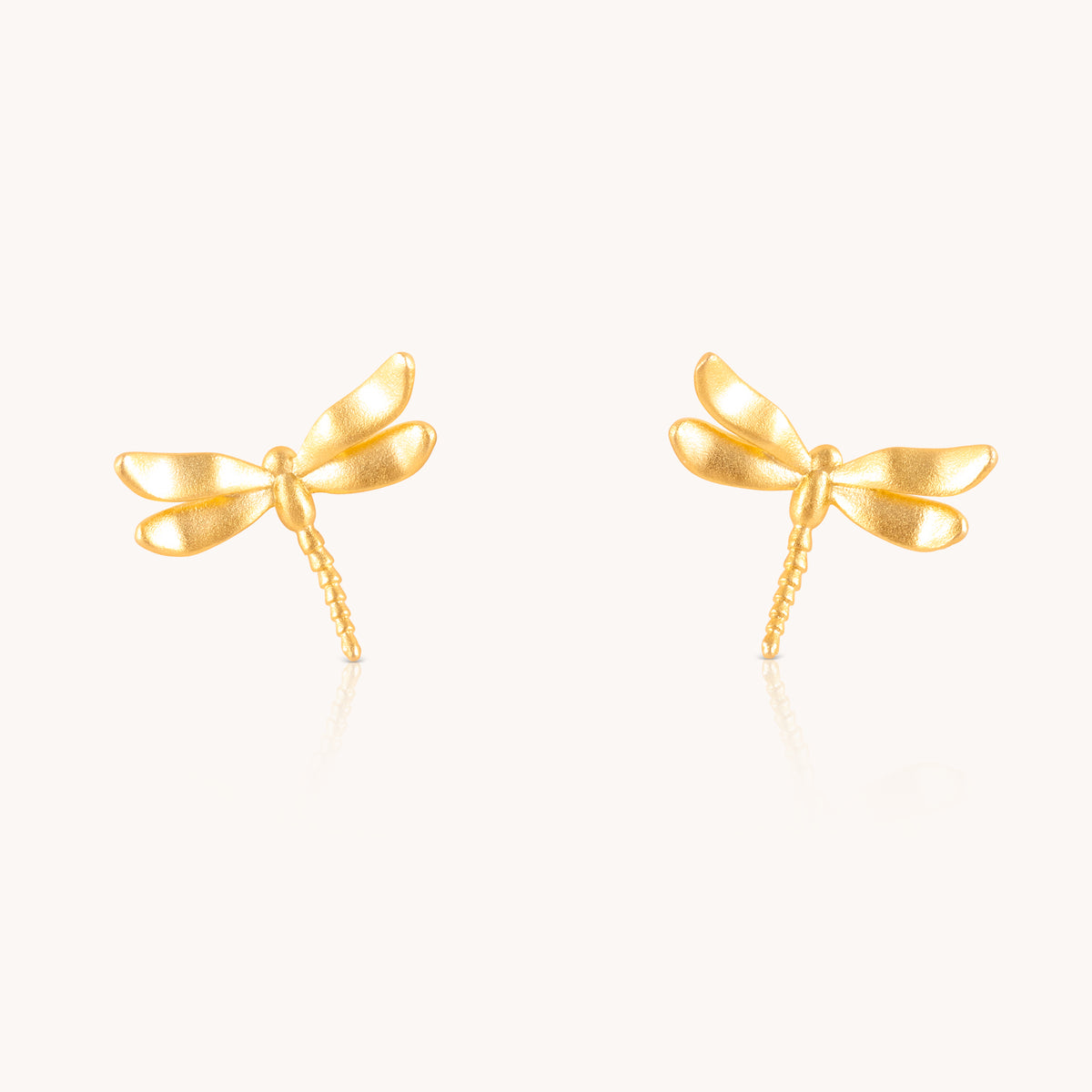 Dragonfly Gold Stud Earrings